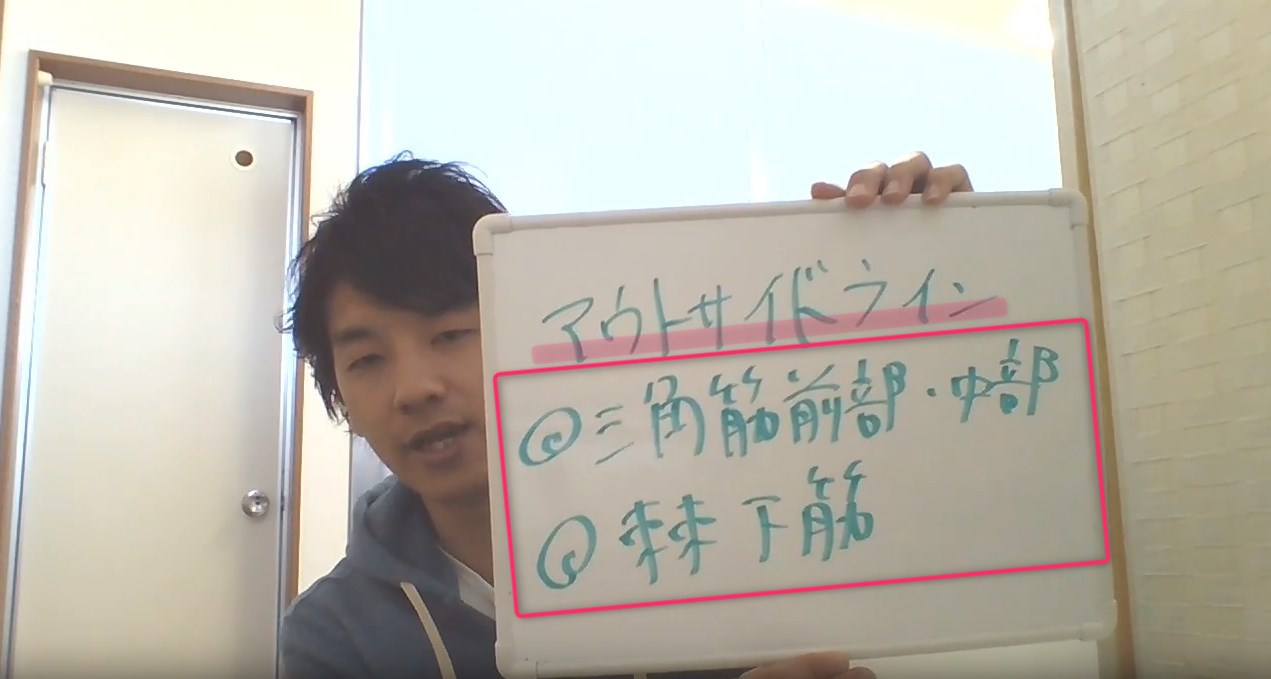 肩痛を起こしているポイントは?アウトサイドライン