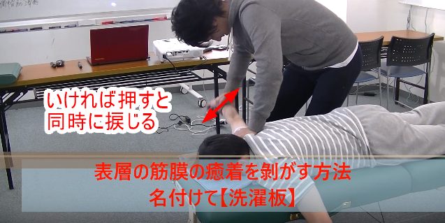 いければ押すと同時に捩じる