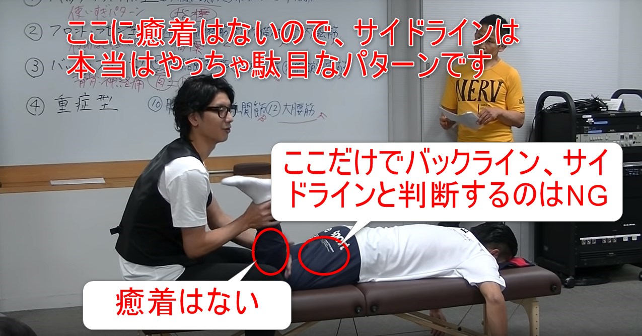 ここに癒着はないので、サイドラインは本当はやっちゃ駄目なパターンです