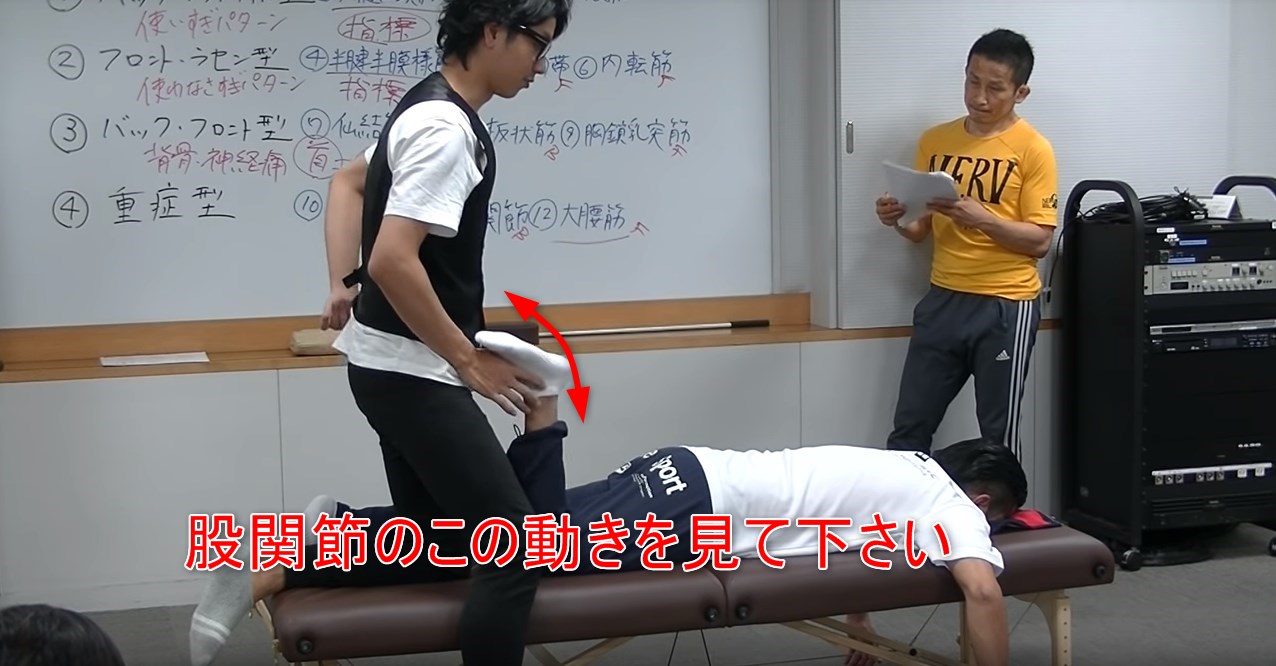 股関節のこの動きを見て下さい