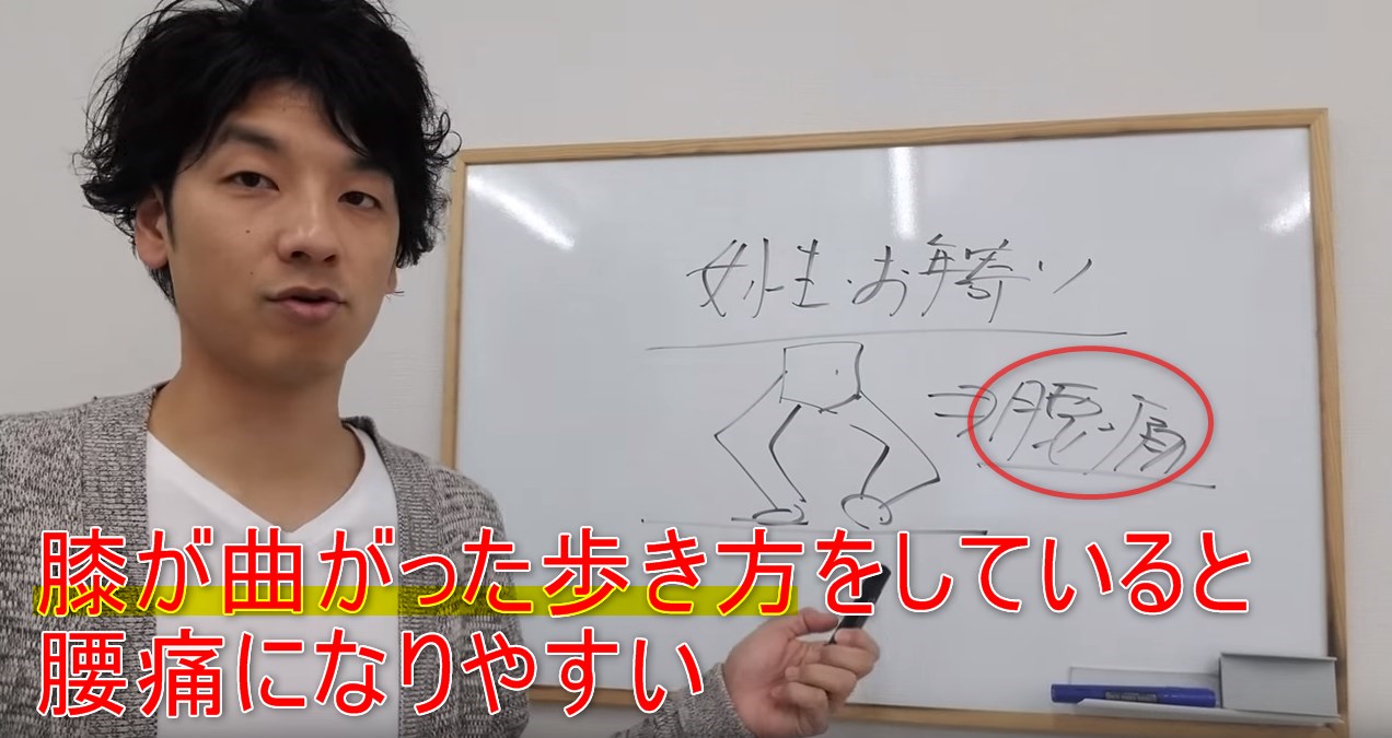 55-02_膝が曲がった歩き方をしていると腰痛になりやすい